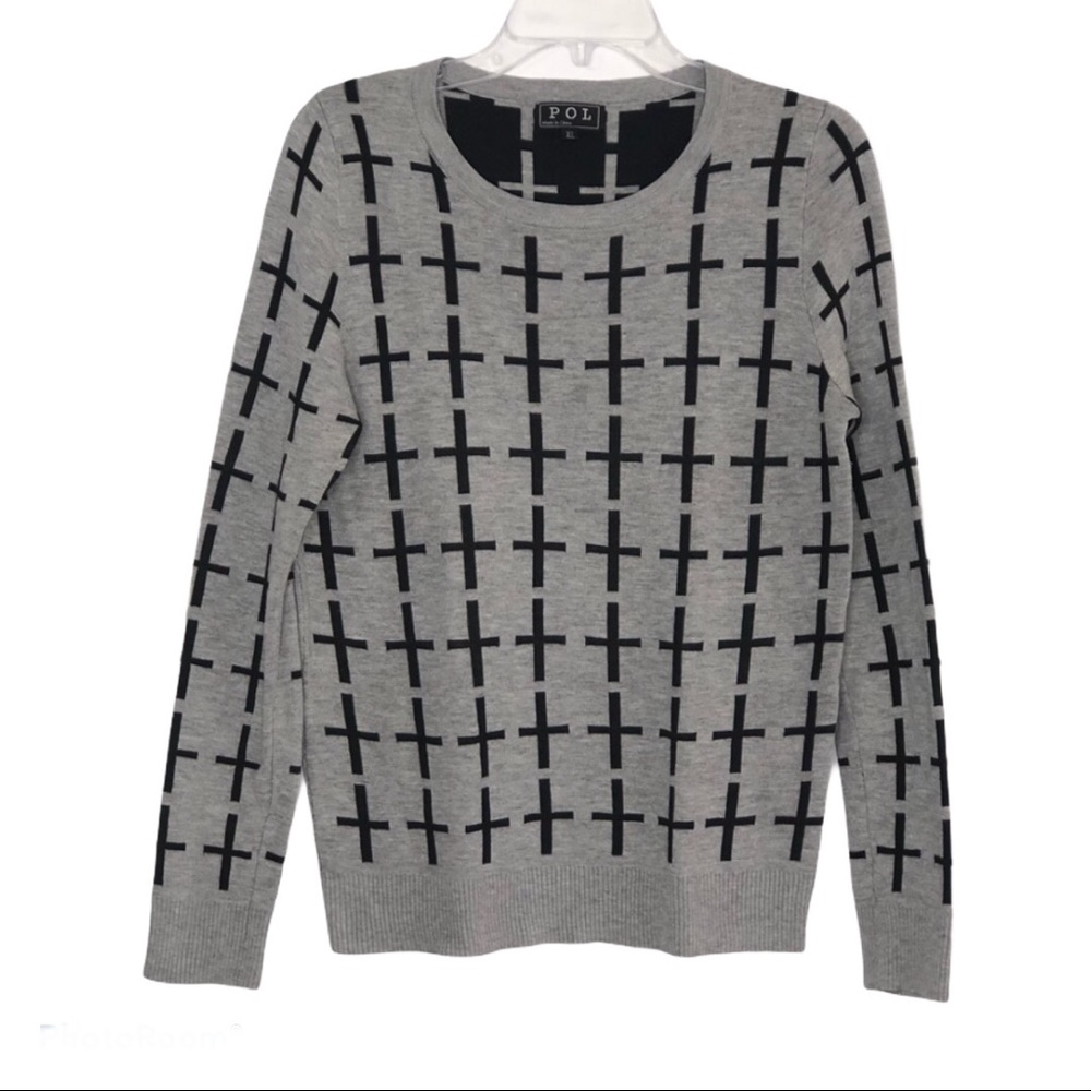 Pol Crew Neck Sweater with Crosses size XL
